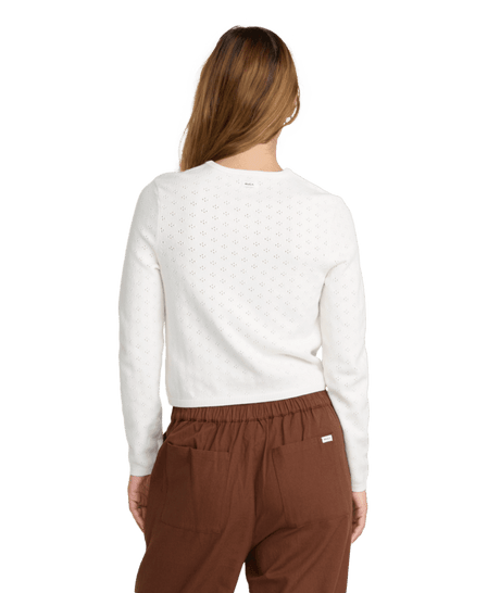 RVCA Women's Welcome Cardigan Cloud Women's Flannels and Button Ups RVCA 