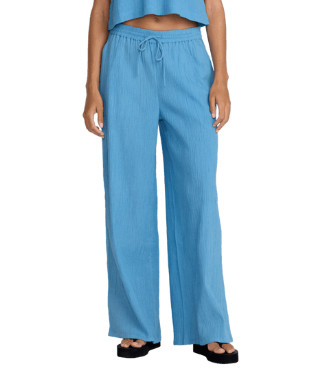 RVCA Women's New Yume Wide Leg Pants Chalk Blue Women's Pants RVCA 