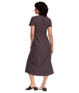 RVCA Women's Understated Midi Dress Raisin Women's Dresses RVCA 