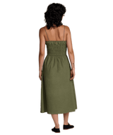 RVCA Women's Raya Midi Dress Olive Women's Dresses RVCA 