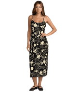 RVCA Women's Aelia Midi Dress RVCA Black Floral Women's Dresses RVCA 