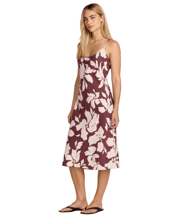 RVCA Women's Lets Dance Slip Dress Terra Brown Women's Dresses RVCA 
