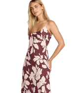 RVCA Women's Lets Dance Slip Dress Terra Brown Women's Dresses RVCA 
