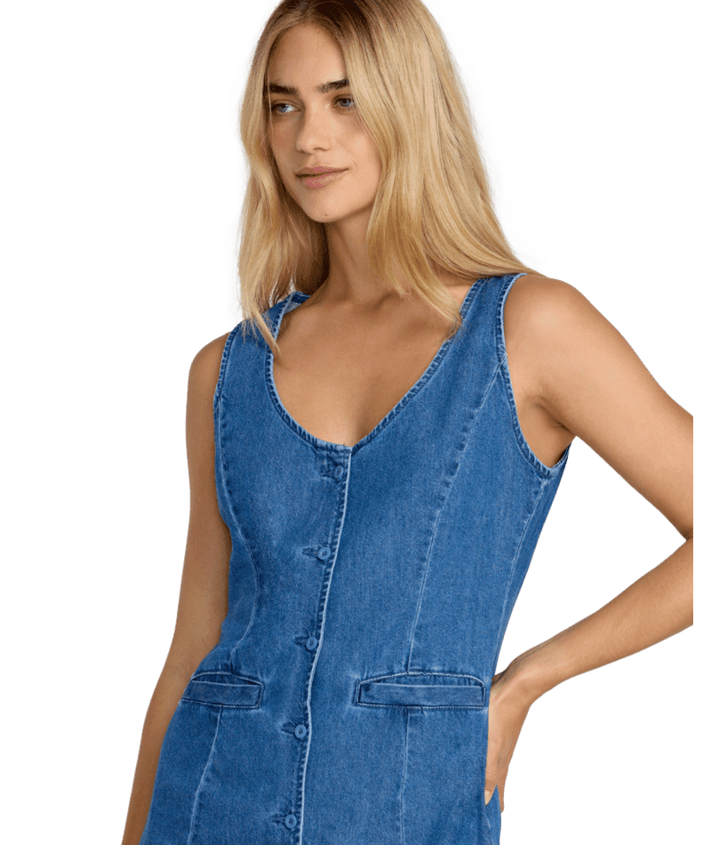RVCA Women's Lainey Mini Dress Crystal Blue Women's Dresses RVCA 