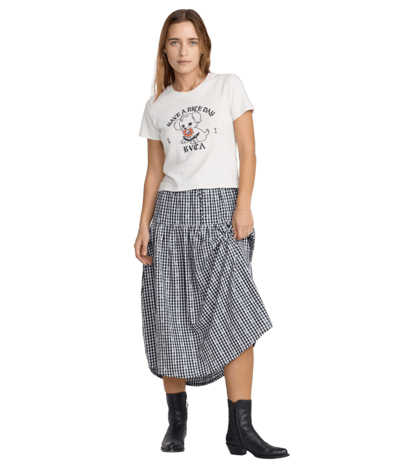 RVCA Women's Go West Midi Skirt RVCA Black Women's Skirts RVCA 