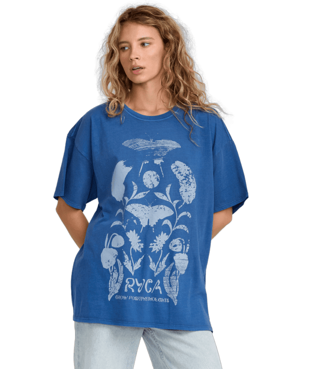 RVCA Women's Baggie Tee T-Shirt Sapphire Blue Women's T-Shirts RVCA 