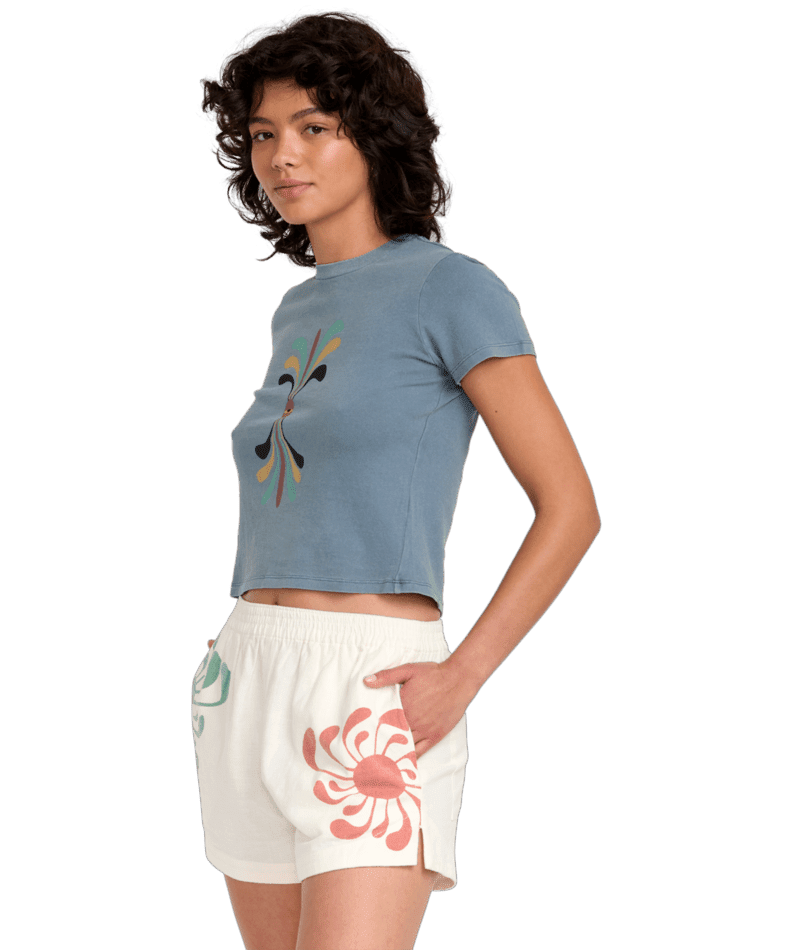 RVCA Women's Lauren Alvarez 411 T-Shirt Vintage Navy Women's T-Shirts RVCA 