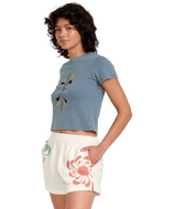 RVCA Women's Lauren Alvarez 411 T-Shirt Vintage Navy Women's T-Shirts RVCA 