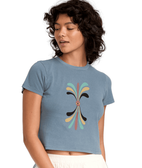 RVCA Women's Lauren Alvarez 411 T-Shirt Vintage Navy Women's T-Shirts RVCA 