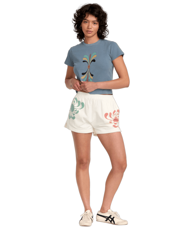 RVCA Women's Lauren Alvarez 411 T-Shirt Vintage Navy Women's T-Shirts RVCA 