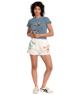 RVCA Women's Lauren Alvarez 411 T-Shirt Vintage Navy Women's T-Shirts RVCA 