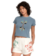 RVCA Women's Lauren Alvarez 411 T-Shirt Vintage Navy Women's T-Shirts RVCA 