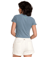 RVCA Women's Lauren Alvarez 411 T-Shirt Vintage Navy Women's T-Shirts RVCA 