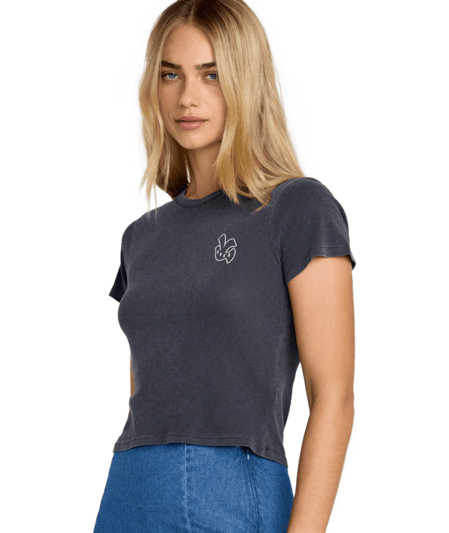 RVCA Women's 411 T-Shirt Graphite Men's Short Sleeve T-Shirts RVCA 