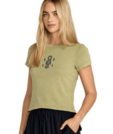 RVCA Women's 411 T-Shirt Sea Green Men's Short Sleeve T-Shirts RVCA 