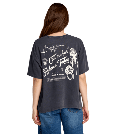 RVCA Women's Move On Boyfriend T-Shirt Graphite Men's Short Sleeve T-Shirts RVCA 