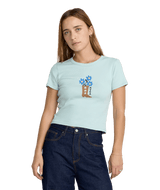 RVCA Women's Sow Baby T-Shirt Icy Men's Short Sleeve T-Shirts RVCA 
