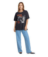 RVCA Women's Desert Sands Oversized T-Shirt Washed Black Women's Short Sleeve T-Shirts RVCA 