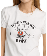 RVCA Women's Nice Day Shrunken T-Shirt Cloud