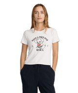 RVCA Women's Nice Day Shrunken T-Shirt Cloud