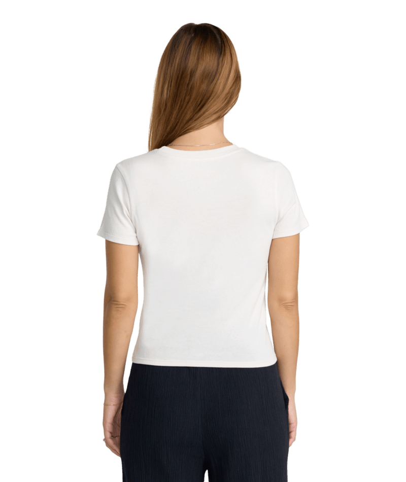 RVCA Women's Nice Day Shrunken T-Shirt Cloud