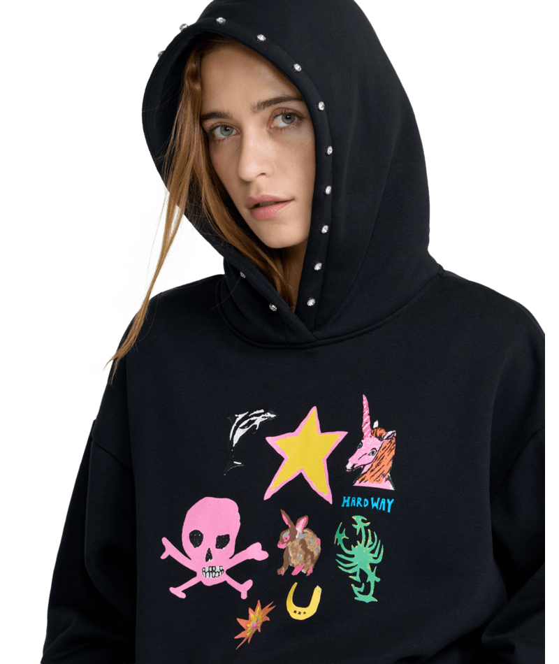 RVCA Women's Dani Miller Oversized Hoodie RVCA Black
