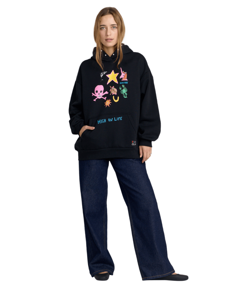 RVCA Women's Dani Miller Oversized Hoodie RVCA Black