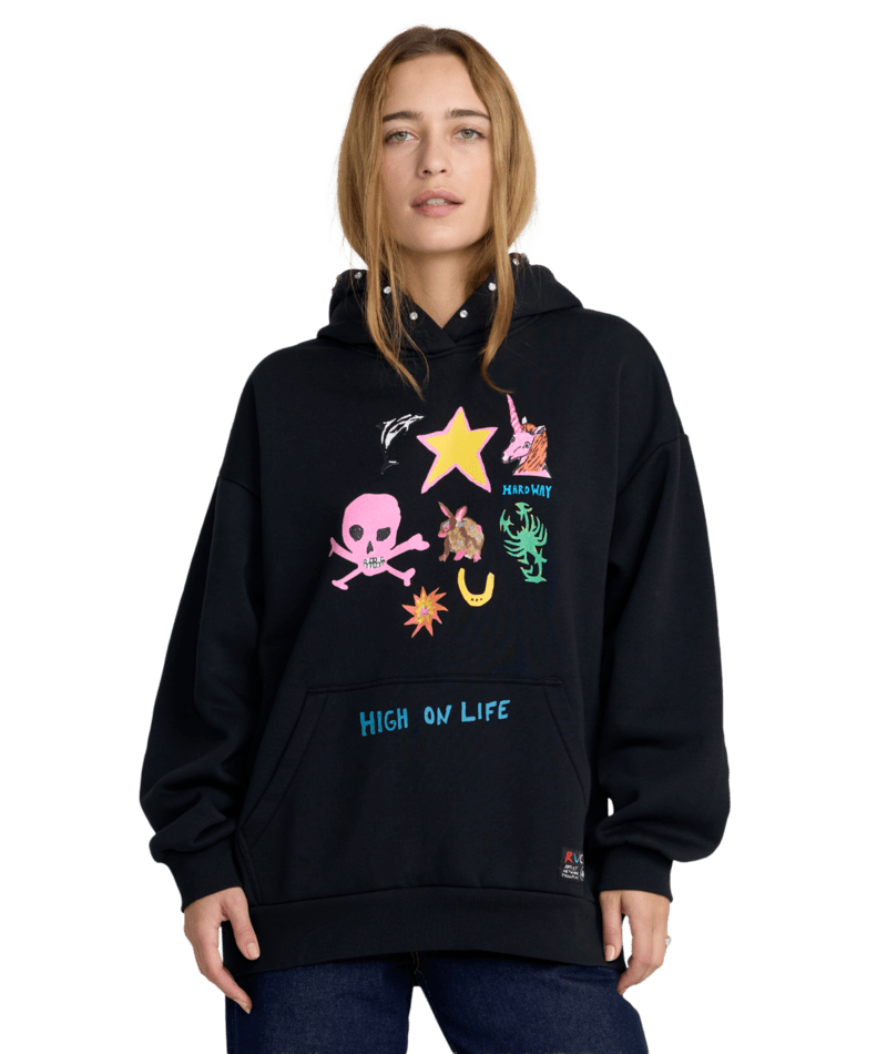RVCA Women's Dani Miller Oversized Hoodie RVCA Black