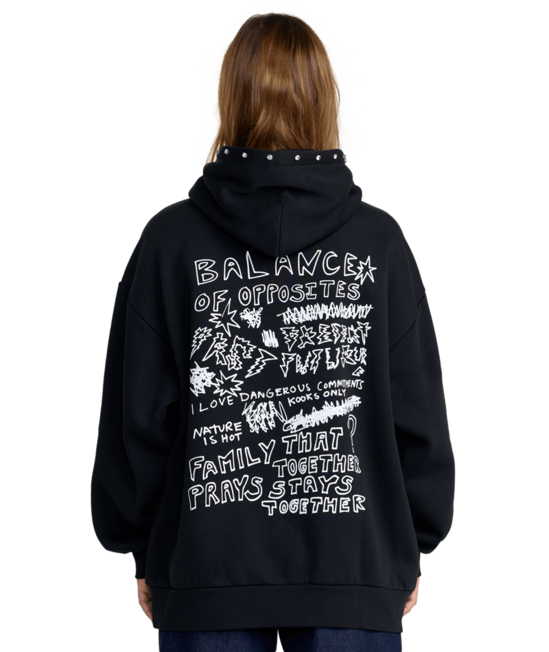 RVCA Women's Dani Miller Oversized Hoodie RVCA Black