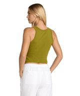 RVCA Women's Mojave Sunrise Tank Top Moss Women's Tank Tops and Halter Tops RVCA 