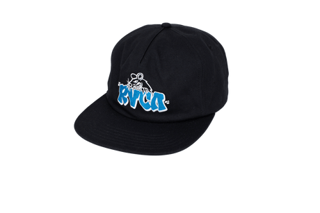 RVCA Ratnest Snapback Hat Black Men's Hats RVCA 