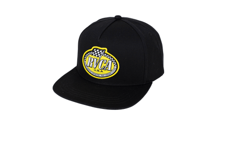 RVCA Speed Check Snapback Hat Black Men's Hats RVCA 