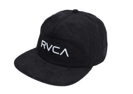 RVCA Big RVCA Cord Snapback Hat Black Men's Hats RVCA 