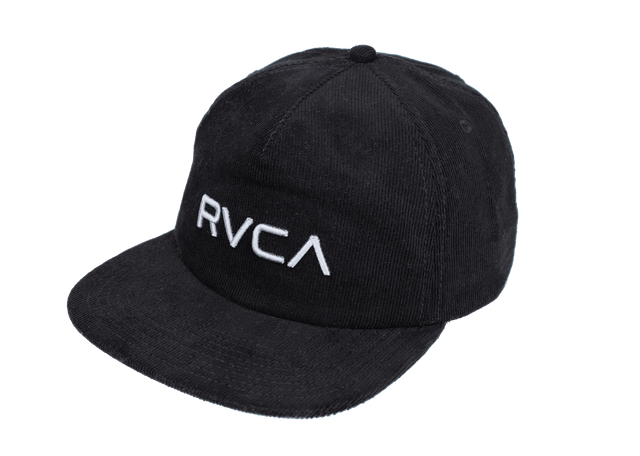 RVCA Big RVCA Cord Snapback Hat Black Men's Hats RVCA 