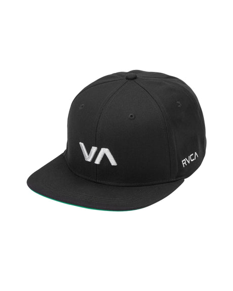 RVCA VA Infield Snapback Hat Black Men's Hats RVCA 