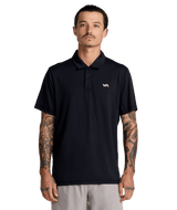 RVCA Sport Vent Polo Black Men's Polos RVCA 