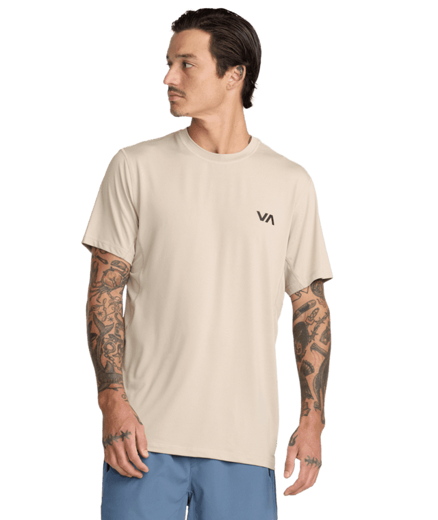RVCA Sport Vent T-Shirt Light Khaki Men's Short Sleeve T-Shirts RVCA 
