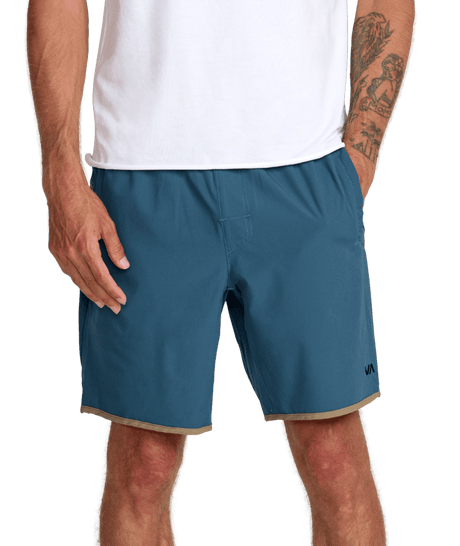 RVCA Yogger Stretch Contrast Shorts Duck Blue Men's Walkshorts RVCA 