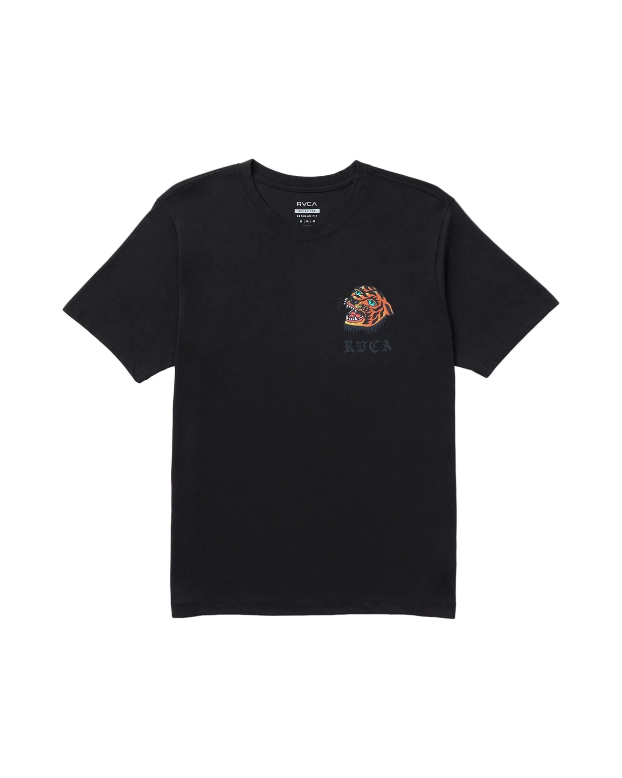RVCA Kaleb Tiger T-Shirt Black Men's Short Sleeve T-Shirts RVCA 