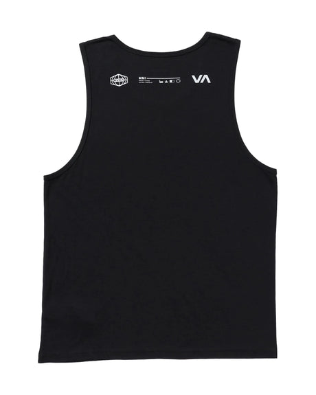 RVCA World Hex Tank Top Black Men's Tank Tops RVCA 