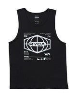 RVCA World Hex Tank Top Black Men's Tank Tops RVCA 