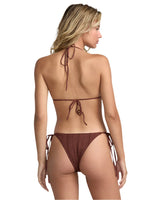 RVCA Women's Sweetness Halter Bikini Top Mocha Women's Bikini Tops RVCA 
