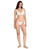 RVCA Women's Beachfront Fixed Triangle Bikini Top Cloud Women's Bikini Tops RVCA 