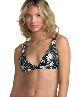 RVCA Women's Days Like These Fixed Tall Tri Bikini Top RVCA Black Women's Bikini Tops RVCA 