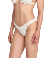 RVCA Women's Beachfront V Shape Medium French Bikini Bottom Cloud Women's Bikini Bottoms RVCA 