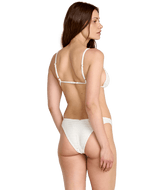 RVCA Women's Beachfront V Shape Medium French Bikini Bottom Cloud Women's Bikini Bottoms RVCA 