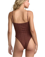 RVCA Women's Sweetness Tubular One Piece Swimsuit Mocha Women's One Pieces RVCA 