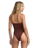 RVCA Women's Sweetness Tubular One Piece Swimsuit Mocha Women's One Pieces RVCA 