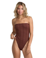 RVCA Women's Sweetness Tubular One Piece Swimsuit Mocha Women's One Pieces RVCA 