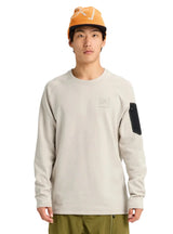 BURTON [ak] Baker Stretch Crewneck Fleece Chinchilla Gray Men's Base Layers Burton 